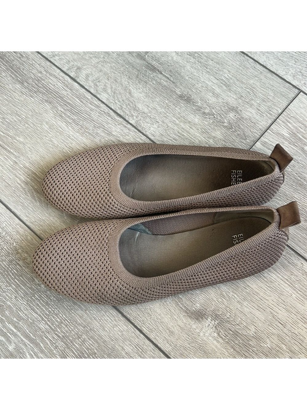 Eileen fisher Naomi recycles stretch knotted neutral round toe flats size 10 - Picture 14 of 14